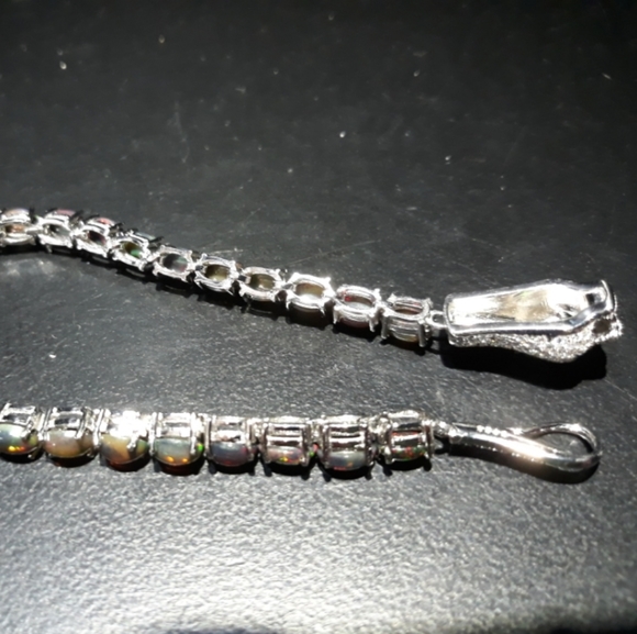 Natural Black Opal Serpent Bracelet L5 - Picture 3 of 3